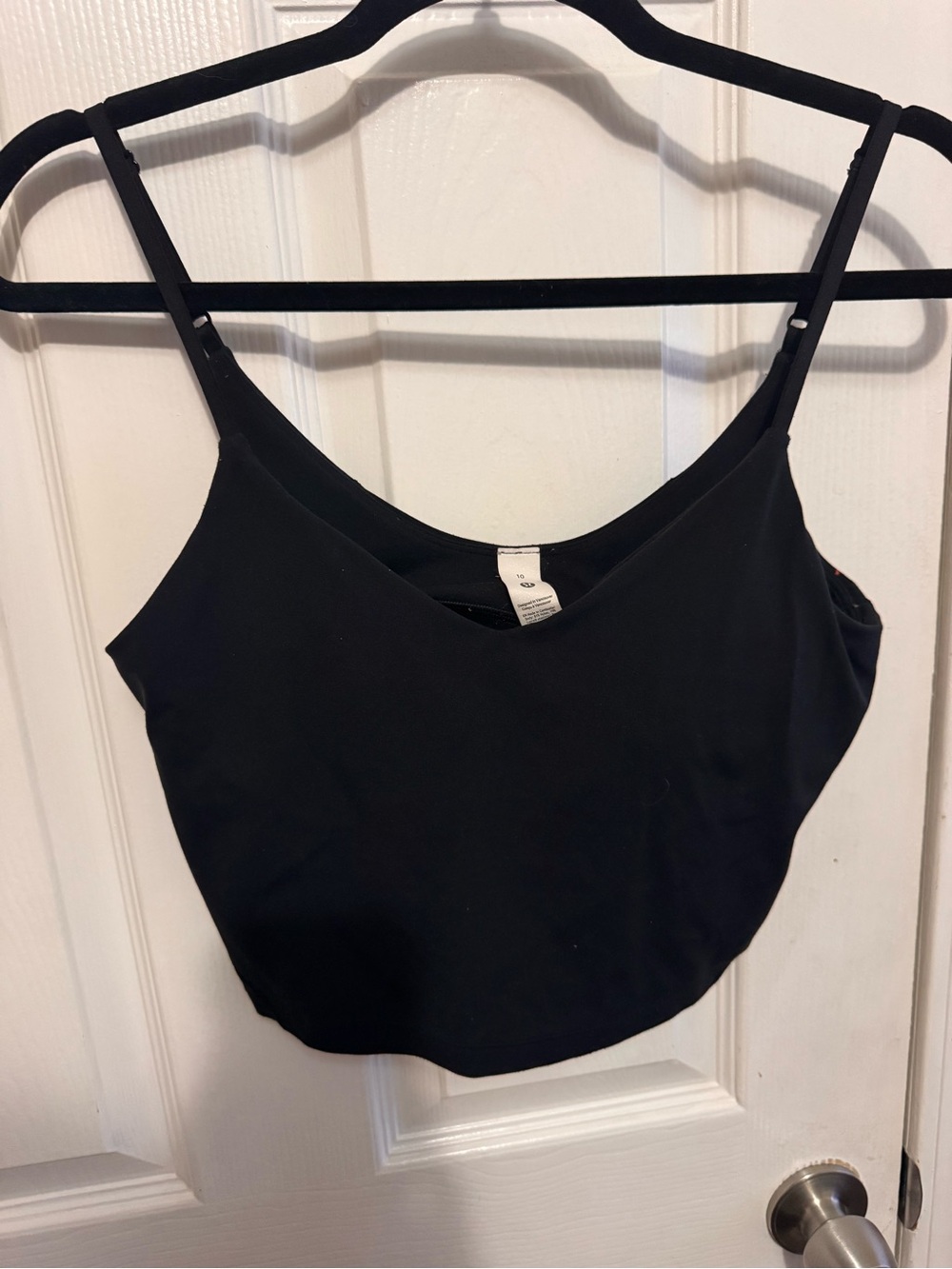 Black Women’s Crop Tank Top - Sleek Spaghetti Strap